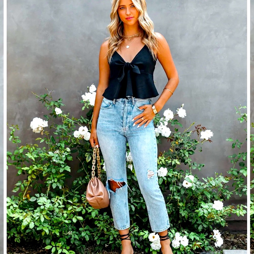 Babydoll Tank, Cropped, Satin, S, M, L - Picture 9 of 11